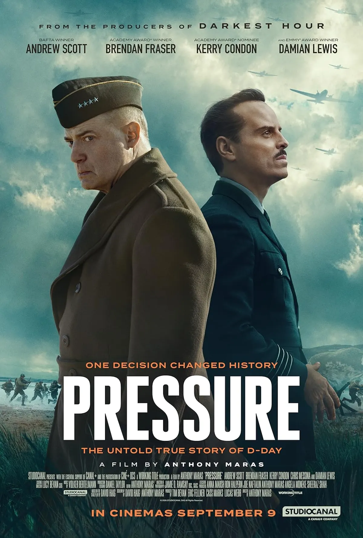 Promotional poster for Pressure, a film about the decision to launch D-Day